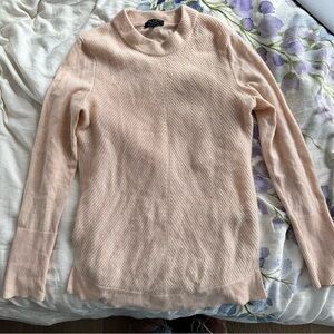 Rag & Bone Light Pink Ribbed Cashmere Sweater